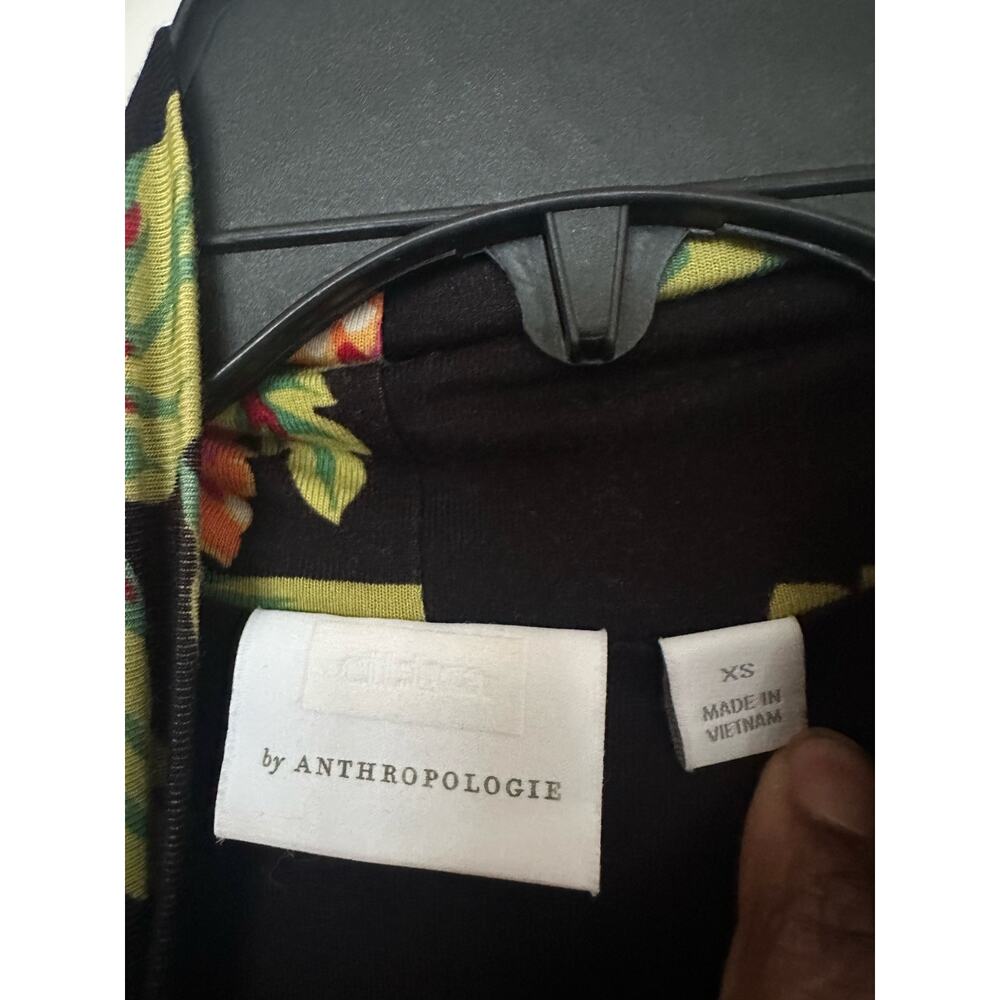 Ettwa by Anthropologie Dress Coreyell Turtleneck Mini Floral Black Women's XS - Picture 4 of 5